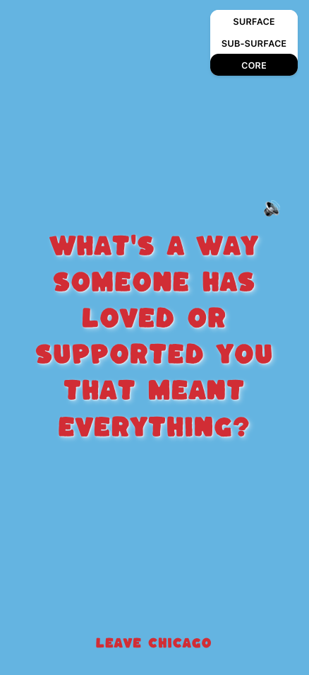 Blue Medium Talk prompt asking, What is a way someone has loved or supported you that meant everything?